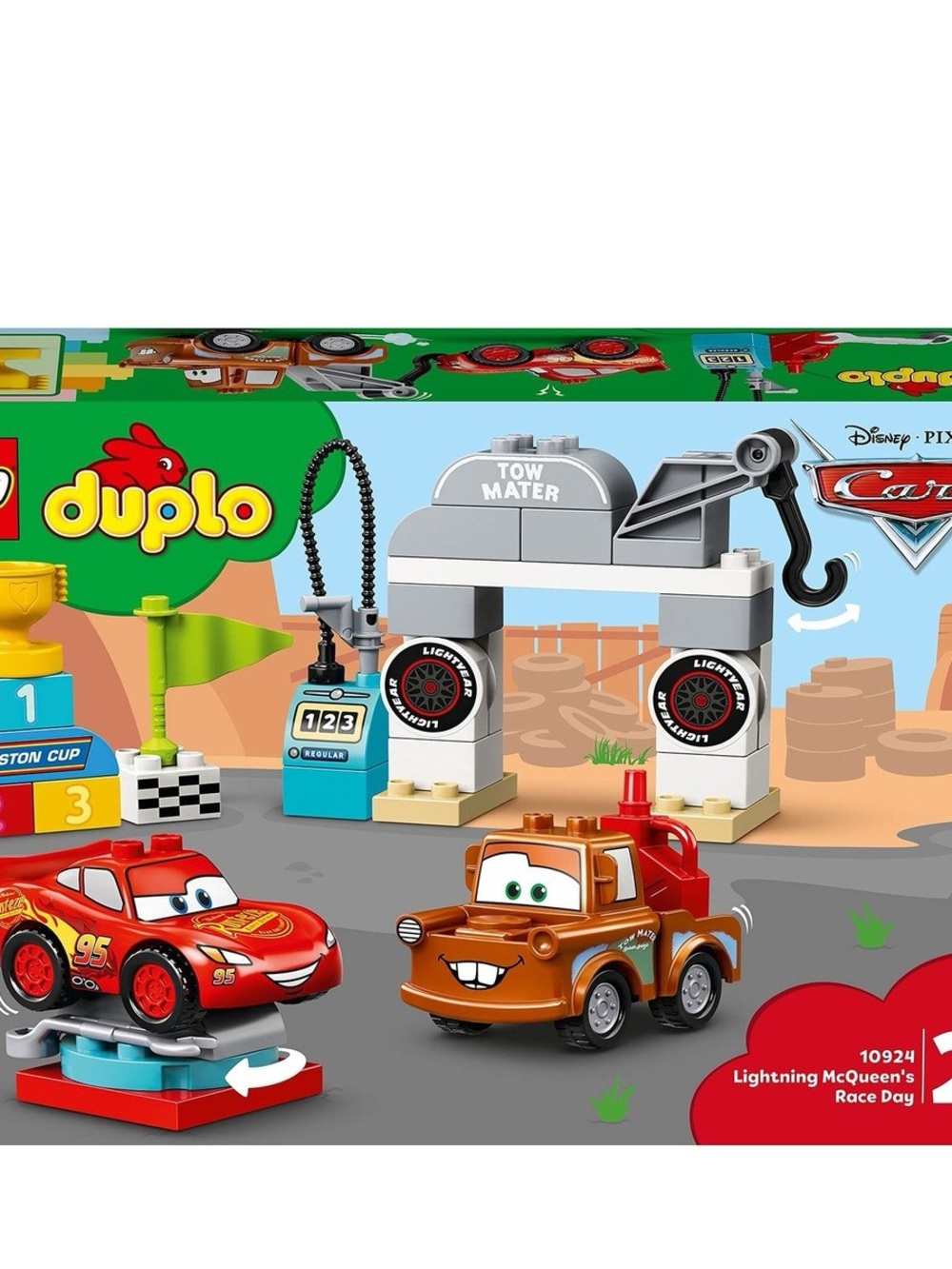 Lego Cars Piston Cup Race Set - Red, Green, Yellow, Blue, Brown